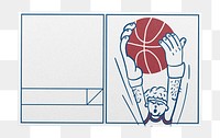 Basketball  business card png, transparent background