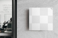 Square corporate sign png transparent mockup, branding design