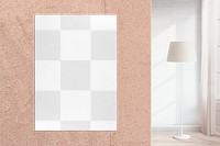 Poster paper png mockup, transparent design