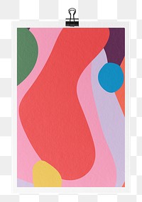 Colorful abstract poster png, transparent background