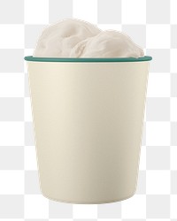 Blank ice-cream container png sticker, transparent background