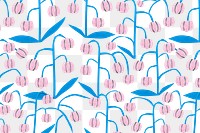 Pink flower pattern png transparent background