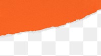 Orange border png sticker, paper craft on transparent background 