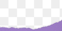 Purple png ripped paper border sticker, transparent background