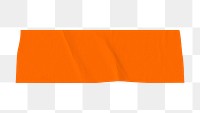 Orange washi tape png sticker, transparent background