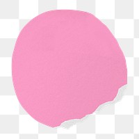 Pink paper shape png badge, transparent background