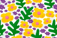 Spring flower pattern png transparent background