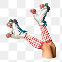 Roller skating shoes png sticker, transparent background