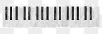 Piano keys png music sticker, transparent background