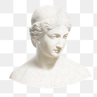 PNG Greek Goddess statue, element, transparent background