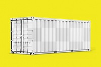 Shipping container png mockup, 3D cargo, transparent design