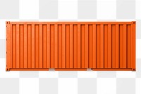 Orange shipping container png sticker, 3D cargo on transparent background