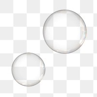 Transparent bubbles png sticker, 3D circle shape graphic