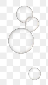 Transparent bubbles png sticker, 3D circle shape graphic