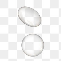 Transparent bubbles png sticker, 3D circle shape graphic