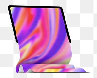 3D tablet png sticker, transparent background