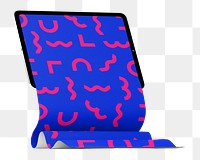 3D tablet png sticker, transparent background