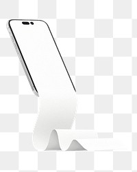 3D smartphone screen png sticker, digital device, transparent background