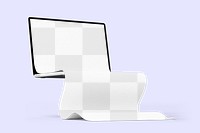 3D Laptop png screen mockup, transparent design