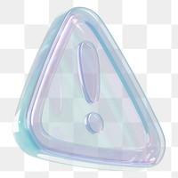 PNG holographic caution sign, transparent background