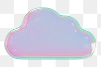 3D cloud png holographic, transparent background