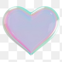 Cute heart png 3D element, transparent background