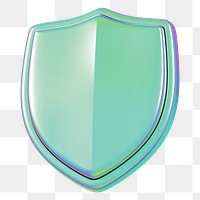 3D shield png protection, transparent background