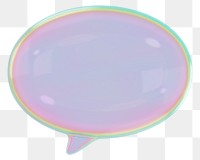 Speech bubble png holographic, transparent background