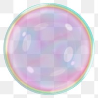 Holographic ball png 3D sphere shape, transparent background