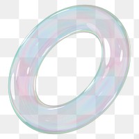 Holographic torus png 3D geometric shape, transparent background