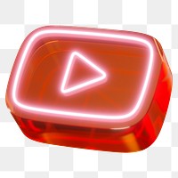 YouTube icon png, transparent background. BANGKOK, THAILAND, 3 MARCH 2023