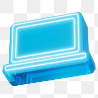 Sign png 3D neon element, transparent background