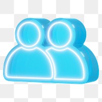 PNG 3D blue user profile icon, transparent background