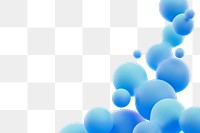 PNG blue liquid fluid border, transparent background