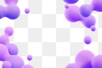 PNG purple liquid fluid border, transparent background