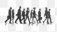 Businesspeople walking png element, transparent background