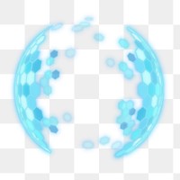 Advanced technology sphere png element, transparent background