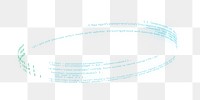 Futuristic code circle png element, digital remix, transparent background