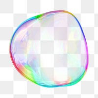 Gradient bubble png geometric shape, transparent background