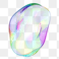 Gradient bubble png geometric shape, transparent background