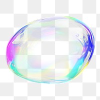 Gradient bubble png geometric shape, transparent background