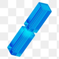 PNG blue 3D geometric shape, transparent background