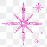 Pink sparkle png bling effect, transparent background