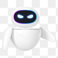 PNG 3D angry robot, transparent background