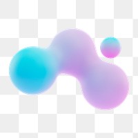 PNG 3D gradient pink liquid fluid, transparent background