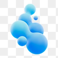 PNG 3D blue liquid fluid, transparent background