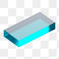 PNG blue rectangular prism, 3D geometric shape, transparent background