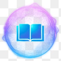 Blue book png education, transparent background