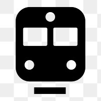 Train transportation png flat icon, transparent background