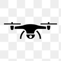 Drone technology png flat icon, transparent background